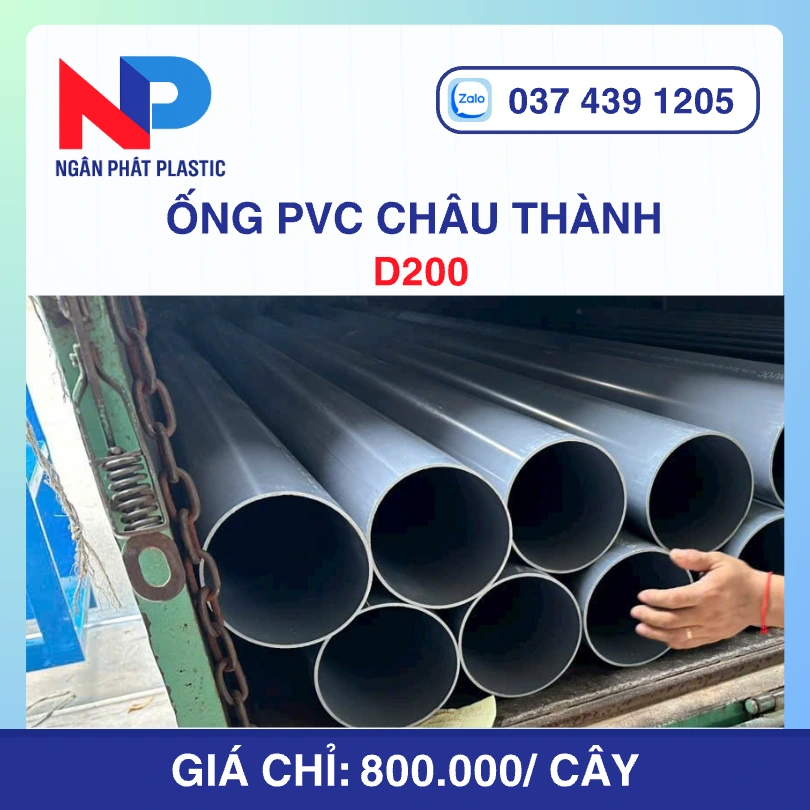Ống Nhựa uPVC D200 Châu Thành Bơm Cát